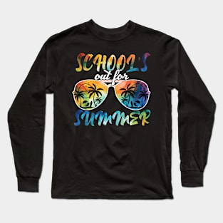 Schools Out For Summer Tie Dye Last Day Of School Teacher Long Sleeve T-Shirt